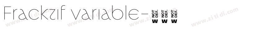 Fracktif variable字体转换